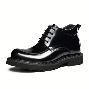 2025 Autumn Latest Style Anti-Fur Leather Genuine Leather Business Glossy Classic Retro Formal Men's Lace-Up Shoes - Product Image 6
