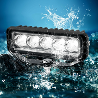 Lampe de travail LED à 4 lentilles DC 12V-60V, double couleur jaune et blanc, faisceau haut et bas, étanche, pour conduite tout-terrain, camion, SUV, VTT