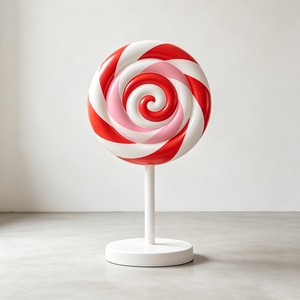 Scultura F170 in FRP a forma di lecca-lecca per centri commerciali, parchi e piazze, resistente all'acqua, con telaio in acciaio, leggera, dimensioni e colore personalizzabili. - Product Image 1