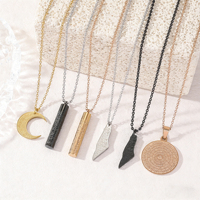 Collar de Acero Inoxidable con Colgante de Allah Ayatul Kursi, Joyería de Moda Islámica Musulmana Árabe, Juego de Collares al por Mayor para Mujeres y Hombres