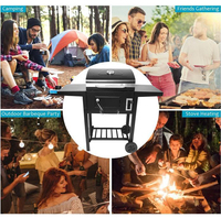 Mode un grand intérieur portable électrique brésilien charbon de bois pliant barbecues et fumeur barbecue grill mini