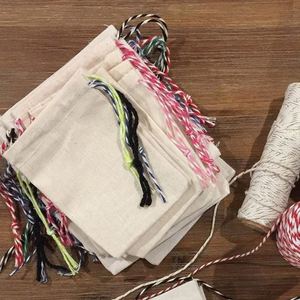 Wholesale Gift Jewelry Bag Customized Cotton Packaging <b>Drawstring</b> Bag 100% Organic Cotton Canvas <b>Pouch</b> With Logo Printing - Product Image 1