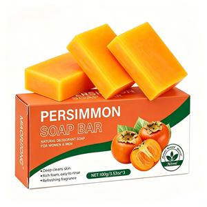 Jabón <span class=keywords><strong>de</strong></span> Caqui Desodorante, Control <span class=keywords><strong>de</strong></span> Olor Corporal, Limpieza Profunda, Hidratante, Jabón Natural Diario para Cara y Cuerpo, para Mujeres y Hombres, 100g, OEM - Product Image 2