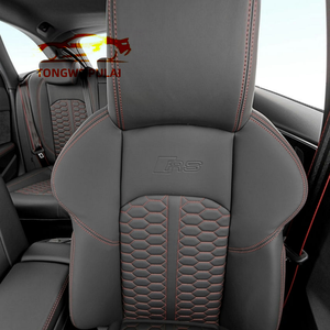 أغطية مقاعد سيارة جلدية اصطناعية متعددة الطبقات قابلة للتخصيص مقاومة للماء جيدة التهوية مع إسفنجة منقوشة مطبوعة من المصنع - Product Image 2