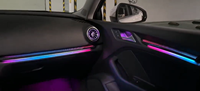 Kit d'éclairage ambiant dynamique 64 couleurs pour Audi A3/S3 2013-2020, éclairage d'ambiance RGB intérieur compatible avec le tableau de bord, les aérateurs et les portes