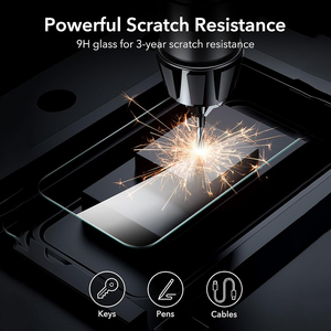 Protection d'écran en verre trempé 2.5D ultra-fin 9H <span class=keywords><strong>de</strong></span> qualité supérieure pour 16 <span class=keywords><strong>Pro</strong></span> Max, kit plateau anti-poussière pour téléphone portable - Offre Spéciale - Product Image 4