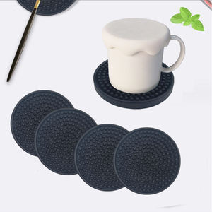 Printed <b>Silicone</b> PVC Round Coaster Rubber Drink Mat Non Slip Heat Resistant Cup <b>Pad</b> Table Protector Mat with Custom Design - Product Image 6