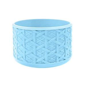 Couvre-bouteille en silicone à texture tissée 3D, manchon de protection durable, écologique et antidérapant pour gobelet et fond de tasse - Product Image 4