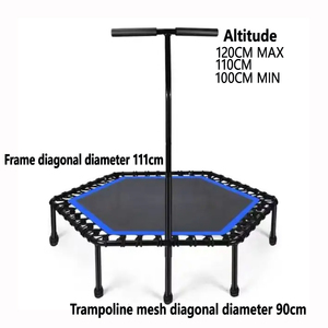 <span class=keywords><strong>Trampoline</strong></span> de fitness à cordes extensibles - <span class=keywords><strong>Trampoline</strong></span> pliable pour l'intérieur et l'extérieur, adapté à un usage familial - Product Image 4