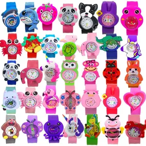男の子と女の子のおもちゃのための新しいかわいい3D漫画動物手首キッズウォッチクォーツ時計子供用時計キッズギフト誕生日プレゼント