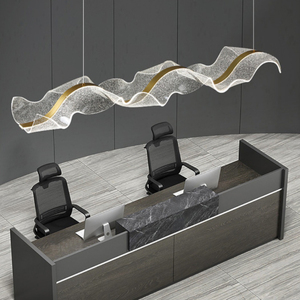 Lámpara colgante creativa artística acrílica de cinta Boyid Ideal para restaurante de recepción de hotel de sala de té. Nueva iluminación estilo chino - Product Image 5