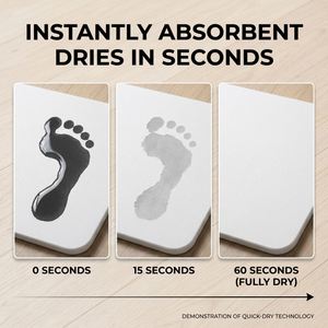 Tapis de sol de salle de bain en pierre de diatomée super absorbant, séchage rapide, antidérapant, avec logo personnalisé, vente en gros - Product Image 2