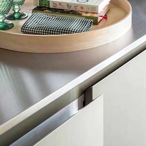 Modern <strong>Design</strong> Smart Stainless Steel Kitchen Cabinet <strong>Factory</strong> Direct Custom White Acrylic Door Panel Faucet for Apartment Use - Product Image 3