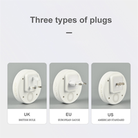 LUCKARM Sonnette sans fil noire étanche sans batterie avec sonnerie cinétique UK US EU Plug pour hôtels appartements et maisons