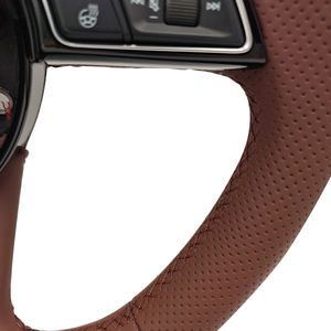 Volant en cuir de couleur <span class=keywords><strong>marron</strong></span> personnalisé pour Audi A3 A4 A5 A6 A7 B7 B8 B8.5 S3 S4 S5 S6 S8 B9 C7 RS3 RS5 RS6 Q5 Q7 TT - Product Image 6