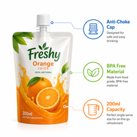 Pochette à bec verseur personnalisable avec logo, sans BPA, facile à transporter pour l'extérieur, pour jus, lait, eau, café, purée, boissons et smoothies