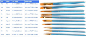 Набор акриловых кистей, 10 шт., с тонким нейлоновым ворсом, деревянная ручка, плоские кисти для акварели, акрила, масляной живописи, хит продаж - Product Image 5