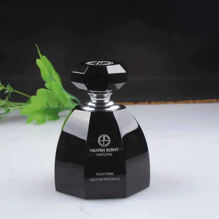 Kunden spezifische 3ml 6 ml 12 ml Antike Luxus ätherische Öl Attar elegante schwarze Auto Kristall Parfüm Flasche für Gentleman