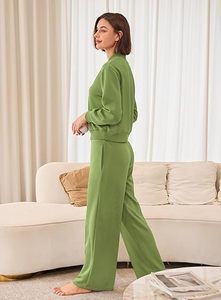 Custom Logo <strong>Women's</strong> 2-piece Set Autumn <strong>Travel</strong> <strong>Clothes</strong> Comfortable Sportswear Wide-leg Pants Ladies' Casual Suit - Product Image 6