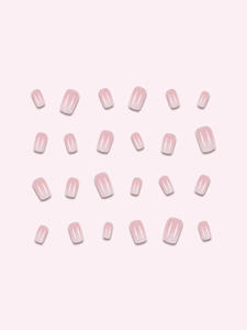 Diseño de patrón de degradado <span class=keywords><strong>Rosa</strong></span> cuadrado largo Último material artificial Venta al por mayor Nail Art Press on Nails - Product Image 4