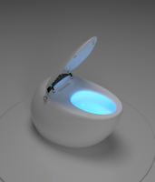 Luxe intelligent monobloc en céramique salle de bain toilette télécommande siphonique laveuse automatique luxe flottant monté au sol
