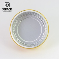 Gobelet de cuisson jetable en aluminium 450 ml, rond 128 mm, doré, pour gâteaux, puddings, desserts, pâtisseries, traiteur et plats à emporter