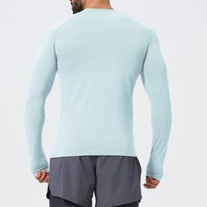 T-shirt d'entraînement à séchage rapide pour hommes-Chemise d'entraînement à manches longues pour haltérophilie et cardio Playera Deportiva <span class=keywords><strong>Manga</strong></span> Larga - Product Image 2