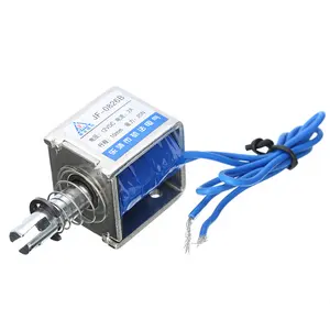 DC Khung Push-Pull Nam Châm Điện JF-0826B DC 12V Hút 20N Đột Quỵ 10 Mét Điện Từ Tuyến Tính