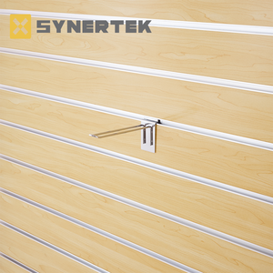 Cao Cấp Slat Tường Hiển Thị Dây Duy Nhất Năm Móc Chrome Mạ Kim Loại Móc Cho Các Cửa Hàng Treo Quần Áo - Product Image 5