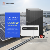 Kit 1000 KW avec batteries au lithium 1 MW 2 MW 3 MW 4 MW 5 MW, système d'onduleur solaire connecté au réseau pour les grandes entreprises
