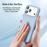Étui de téléphone Mimi personnalisé avec logo, couleur unie, silicone liquide, antichoc, magnétique, luxe, streetwear, pour 17 Pro Max