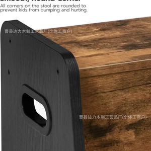 Taburete de madera para niños, taburete elevador de doble capa para inodoro con asa, para edades de 2 a 4 años - Product Image 3