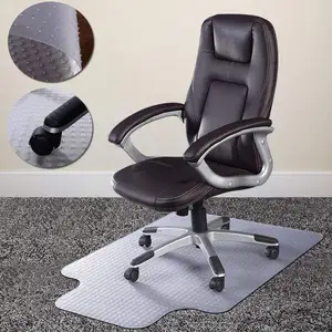 Sur mesure en gros 36 "x 48" PVC bureau chaise haute tapis pour tapis sol bureau chaise roulante tapis avec lèvres