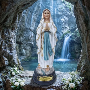 Statuette Religiose Cattoliche in Resina all'Ingrosso: Vergine Maria, <span class=keywords><strong>Assunzione</strong></span>, Lourdes, Cristo, Sacra Famiglia, Cuore Immacolato, Misericordia - Product Image 5