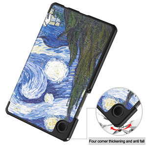 Étui pour <span class=keywords><strong>tablette</strong></span> en cuir PU à trois plis avec impression personnalisée pour <span class=keywords><strong>Samsung</strong></span> Galaxy Tab A9 8,7 pouces 2023 SM-X110 X115 A9 Plus - Product Image 5