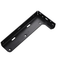 Support de bureau suspendu invisible en acier en forme de L, robuste, pour meuble TV, noir