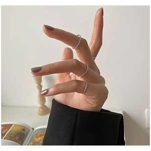 3pcs 925 Sterling Silver 1.2mm Stacking Midi Thin <strong>Rings</strong> <strong>Thumb</strong> Pinky Stack Knuckle <strong>Rings</strong> for <strong>Women</strong> Band <strong>Ring</strong> Gift 2.5-8.5 - Product Image 2