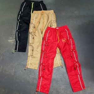 Customize Men Stacked Sweat <b>Pants</b> Woven <b>Cargo</b> Slim Fit <b>Pant</b> With <b>Stretch</b> Nylon Spandex Fabric - Product Image 4