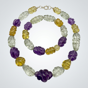 Perles fantaisie en quartz multicolores naturelles, sculptées à la main, de 10*16mm à 20*25mm, qualité supérieure, nouvelle arrivée - Product Image 1