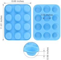 Lebensmittel qualität 12-Tasse Silikon Muffin form Antihaft-Muffin formen Backform Muffin Cupcake Silikon form für Cupcake Törtchen Ei