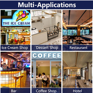 Ticari Paslanmaz Çelik 2 Tanklı Slush ve Granita Makinesi, Restoranlar ve Kafeler için 5 Musluklu Dokunmatik Ekranlı Dondurulmuş İçecek Sistemi ile - Product Image 6
