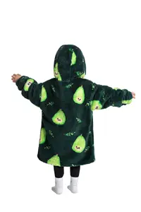 Home Wear Presents Boy Hoodie Blanket Plus Size Children Winter Pullover Sherpa Oversized Kids Hoodie Sweatshirt