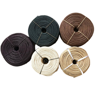 Cuerda Trenzada de Fibra Natural, Yute, Sisal, Manila, Abacá, Musa Textilis, PP, Nylon Sintético, Ligera, 10mm/30mm, 3/4 Hilos, Fácil de Manejar