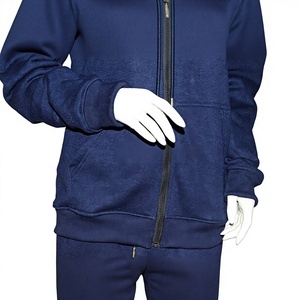 Sudadera con Capucha Azul Marino para Mujer, 100% Algodón, Tejido de Punto, Transpirable, Informal, Deportiva, Personalizada, con Estampado Puff, Larga, para Invierno - Product Image 2