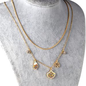 Collier ras du cou épais en acier inoxydable plaqué or 18 carats, étanche, avec pendentif étoile de mer et coquillage texturé, perles pour femmes et filles - Product Image 4