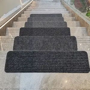 Customized Polyester Stairs trends Carpet Anti Slip Colorful Stair Treads Mat