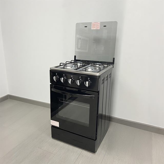 Professional Gas Stove & Oven with Grill - 4 Burners 50*50 Freestanding/Commercial-Grade Stainless Steel for Restaurant & Hotel
