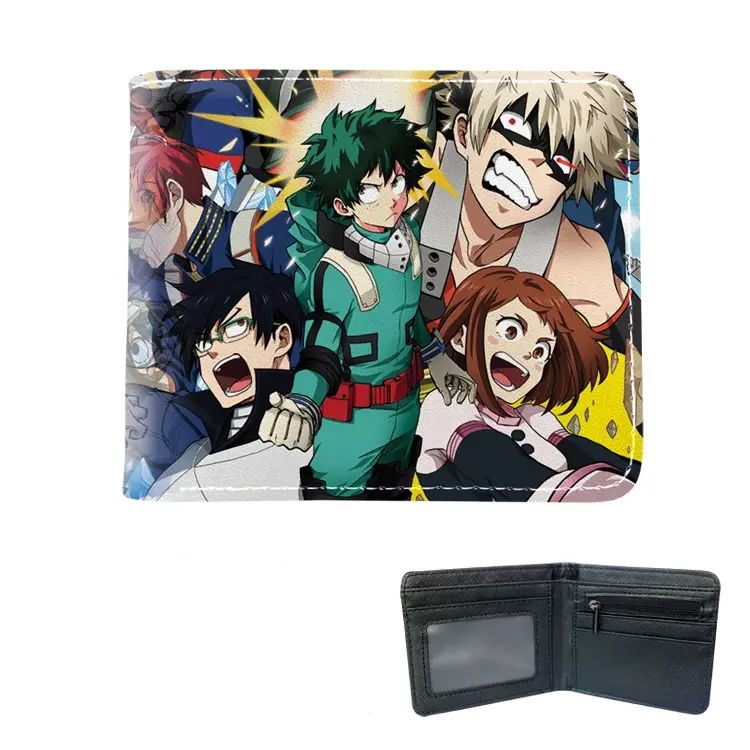 38 stilleri Boku hiçbir kahraman akademi Anime cüzdan çantalar benim kahraman akademi PU katlanır cüzdan kadın erkek cüzdan ve çanta Anime sikke çanta