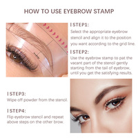 Vente en gros Tampon à sourcils en une étape étanche Kit de mise en forme poudre minérale pochoir à savon pour sourcils outil de conception de sourcils élégant