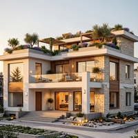 Grande Villa Modulaire Préfabriquée Moderne et Minimaliste, Construction en Acier Léger, Chambre et Salle de Bain, Marque KT, Garantie 5 Ans